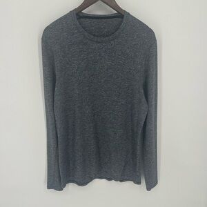 Lululemon Somatic Aero Long Sleeve Tee Gray Black Size Small Mens Shirt